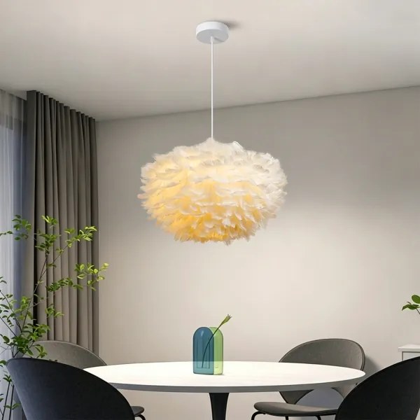 BRILAGI - Lustră suspendată pe cablu FEATHER 3xE27/40W/230V Ø 50 cm albă
