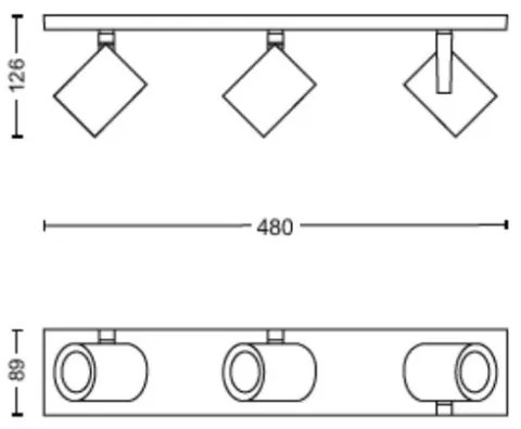 Spot LED RGBW dimabil Philips Hue ARGENTA 3xGU10/4,2W/230V