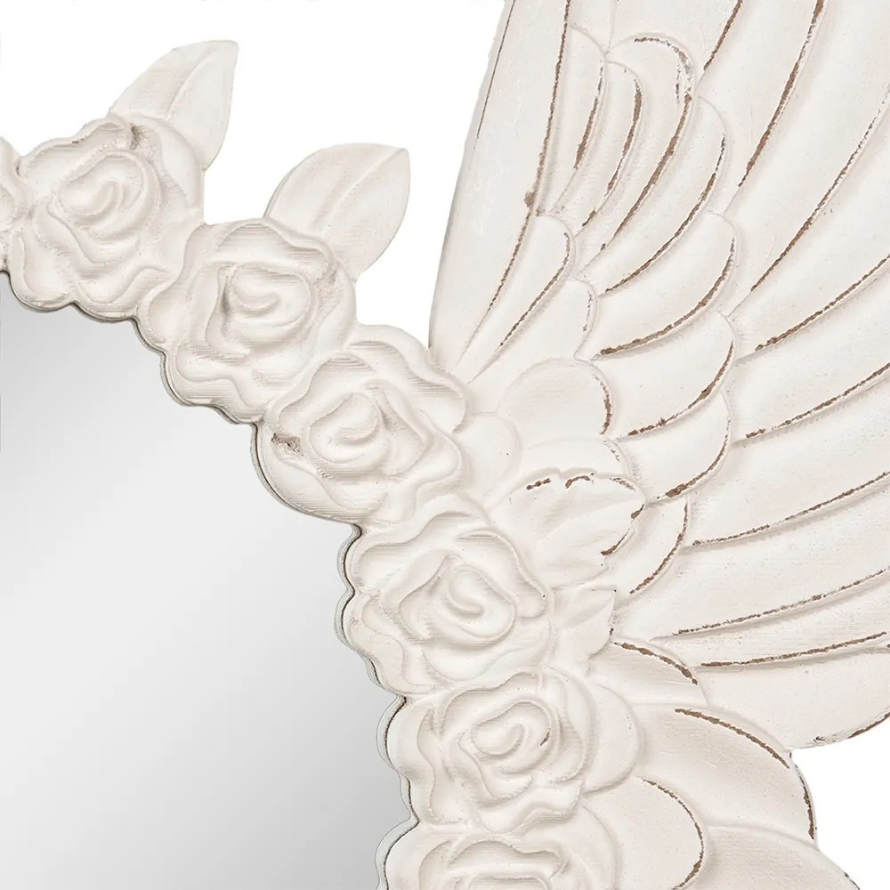 Oglinda de perete, bej, cu aripi decorative, 62x5x60 cm, Wings