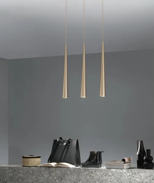 Ondaluce - Pendul pe cablu NOA, 1xGU10/20W/230V, diam. 5,5 cm, auriu