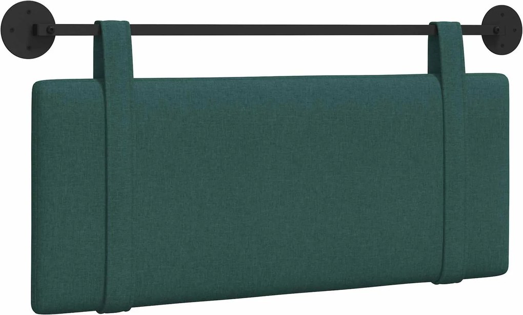 vidaXL Cap de pat suspendat Verde închis 110 x 55 x 5 cm țesătură