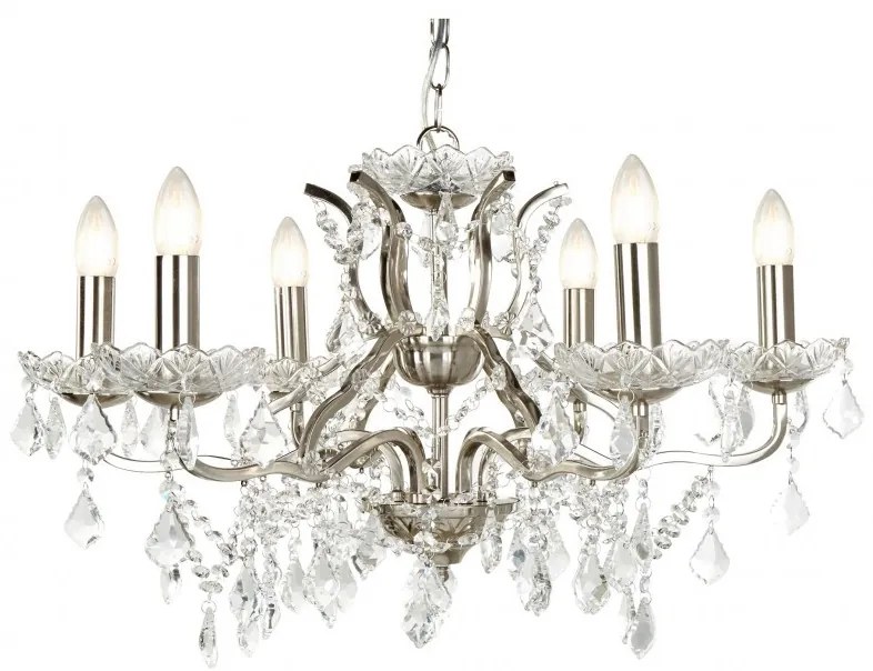 Candelabru stil clasic cu 6 brate Paris argintiu satin 8736-6SS SRT
