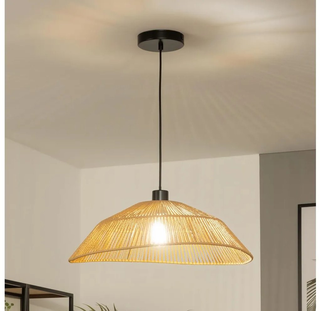Brilagi - Lustră LED cu cablu CERIA BOHO 1xE27/40W/230V Ø 50 cm, maro