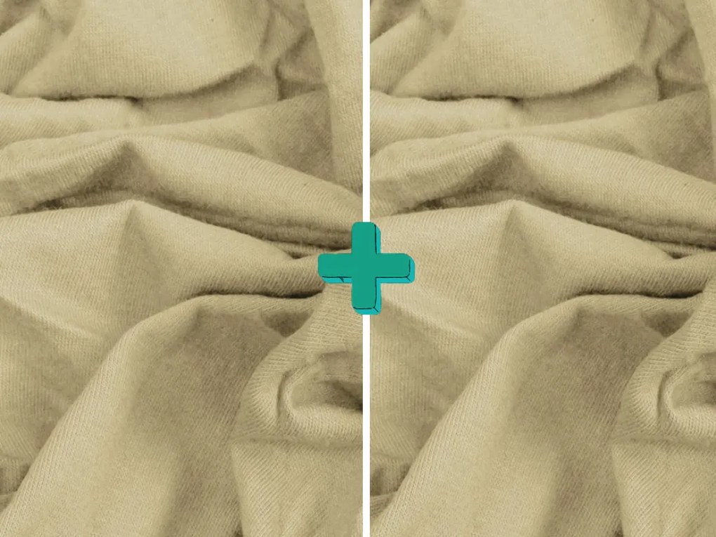2x Cearșaf de tricou EXCLUSIV 90x200 cm crem