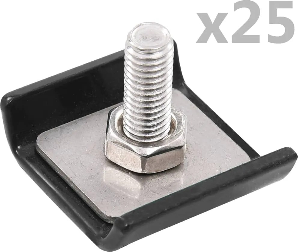 vidaXL Conector grilaj din plasă, antracit, 25 seturi