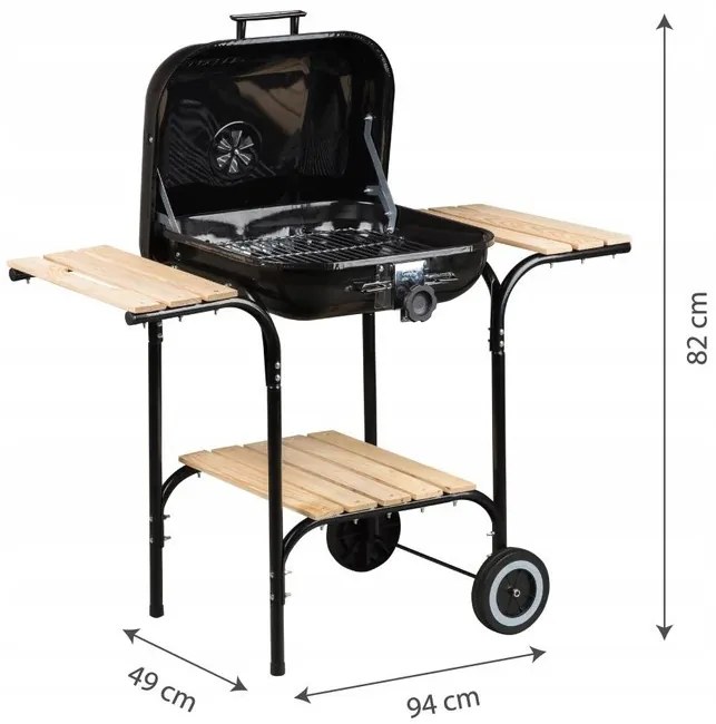 Kerti grill állítható ráccsal