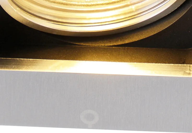 Spot încastrat inteligent aluminiu, incl. WiFi GU10 înclinabil - Qure