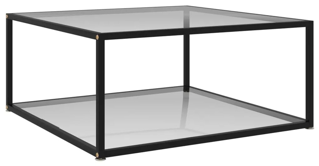 vidaXL Măsuță de cafea, transparent, 80x80x35 cm sticlă securizată