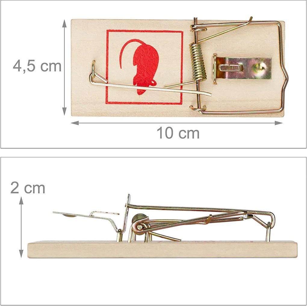 Set 12 x Capcane soareci Mecanica (fara otravuri) Lemn