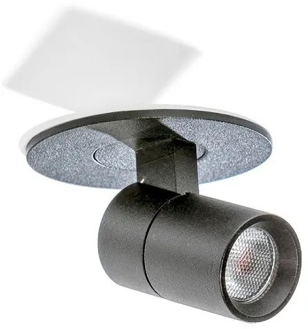 Spot LED incastrabil, directionabil pentru tavan/plafon LINA negru