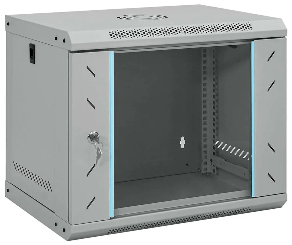 vidaXL Dulap de rețea cu depozitare Gri 53 x 45 x 45 cm Oțel