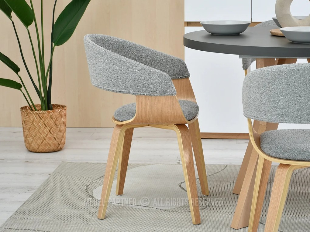 Scaun Renzo (gri + stejar). Promo -27%. 1111262