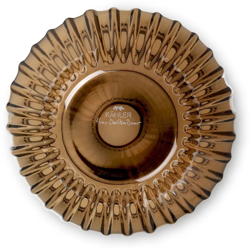 Vază din sticlă Kähler Design Hammershøi, înălțime 14 cm, maro