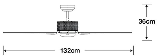 Ventilator de tavan Lucci air 510297 FIJIAN alb