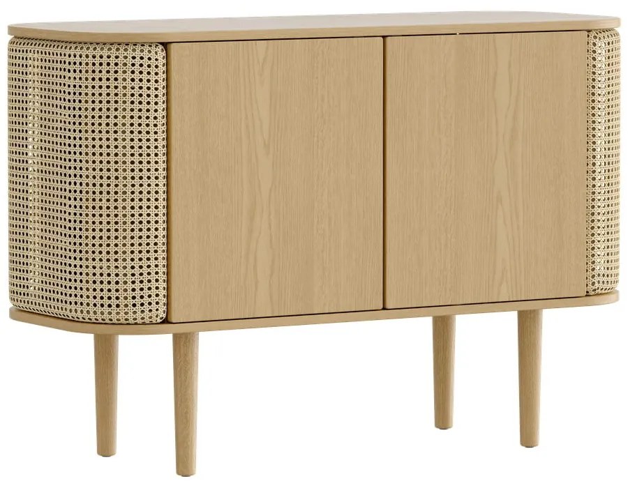 Comodă în culoare naturală joasă cu aspect de lemn de stejar 109x75 cm Treasures – UMAGE