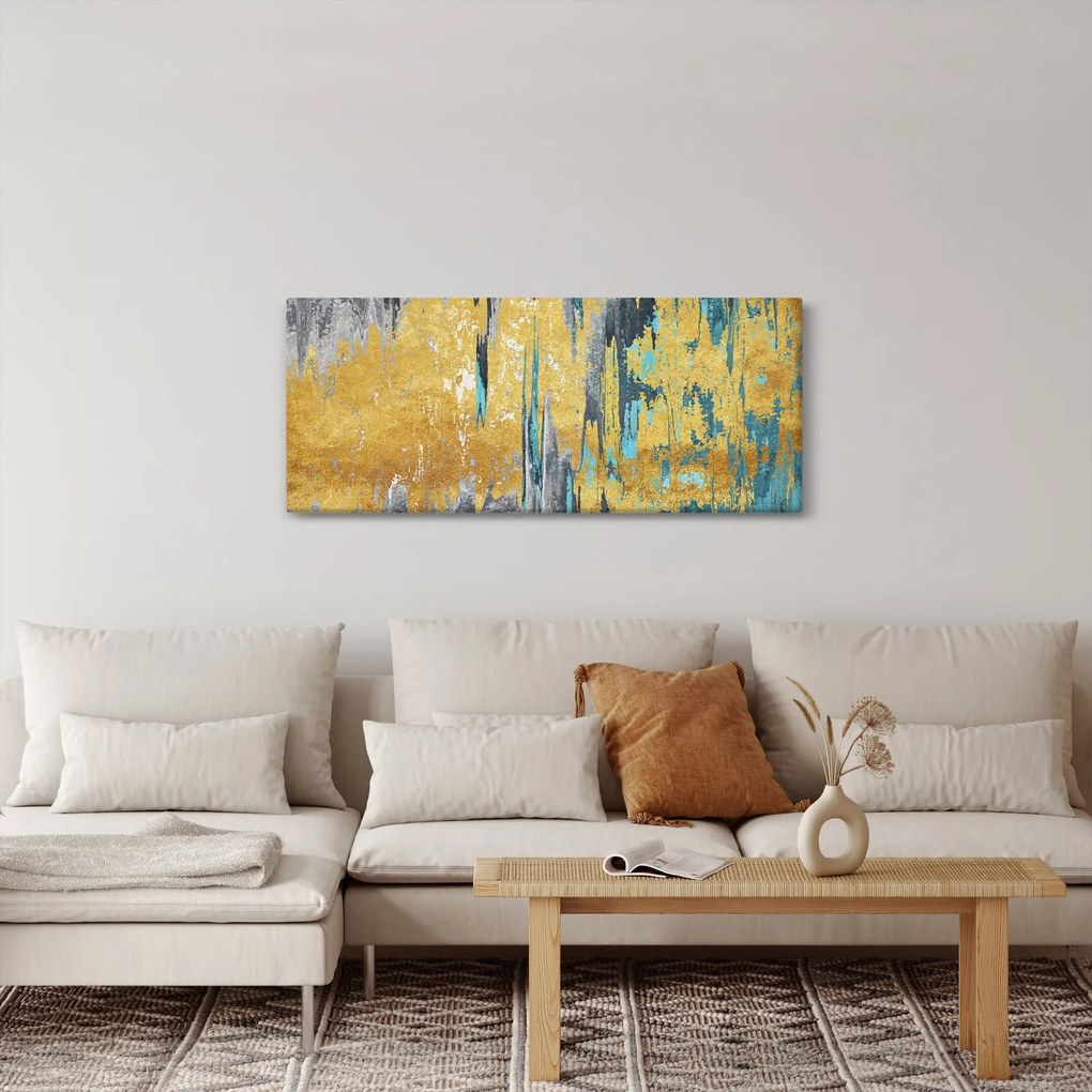 Tablou - Design auriu (120x50 cm)