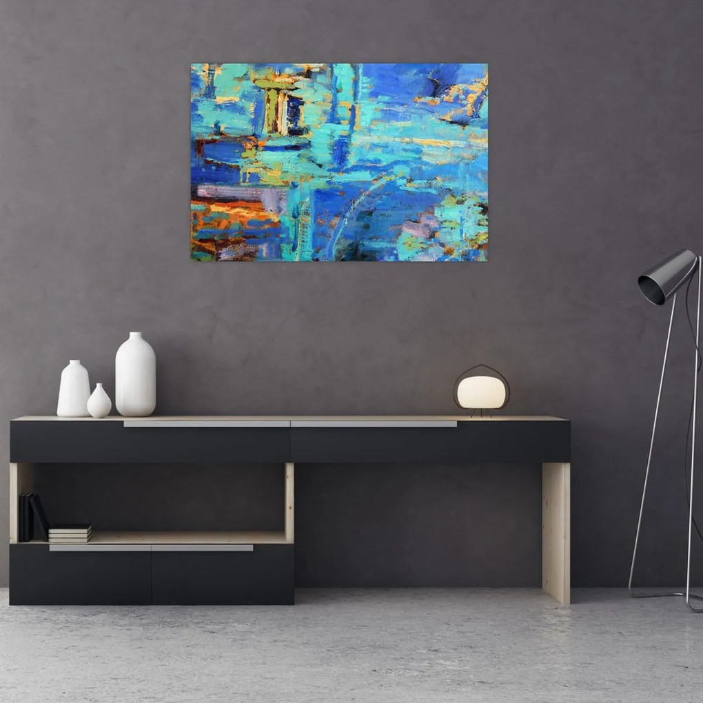 Tablou - pictură abstractă în ulei (90x60 cm)