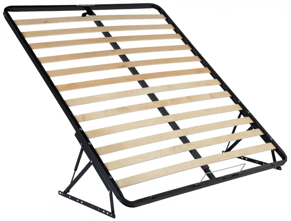 Somiera de pat rabatabila din metal si lemn stratificat, 180×200