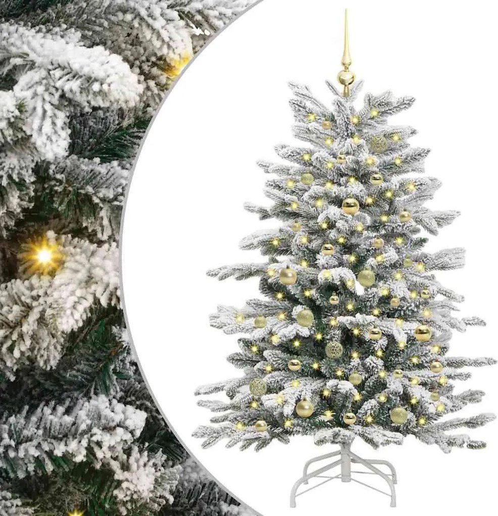 vidaXL Brad de Crăciun artificial cu ramuri articulare Alb 150 cm