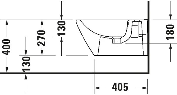 Duravit 2294150000 - Bideu suspendat D-NEO ceramică/alb lucios