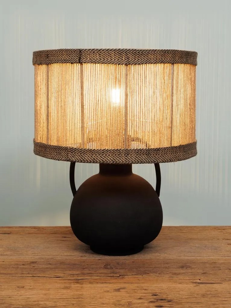 Lampa de masa, cu abajur din iuta natuala, Luanda