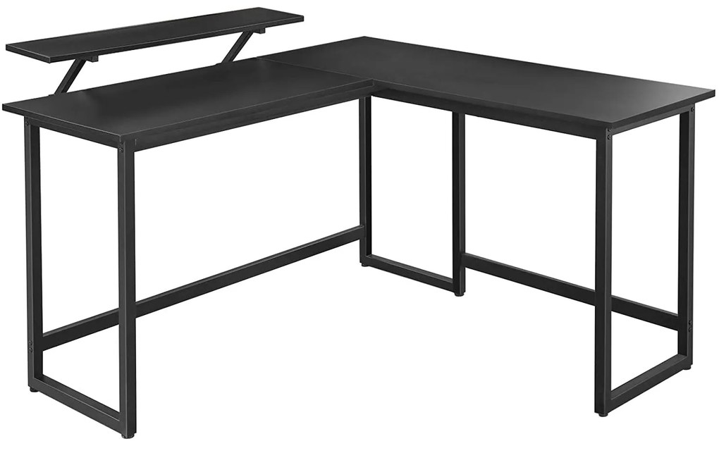 Birou, masă computer în formă de L cu suport pentru monitor 140 x 130 x 89 cm