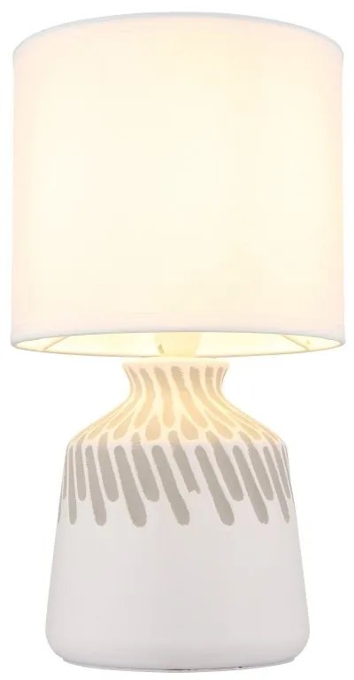 Lampa de masa ceramica alba RELA