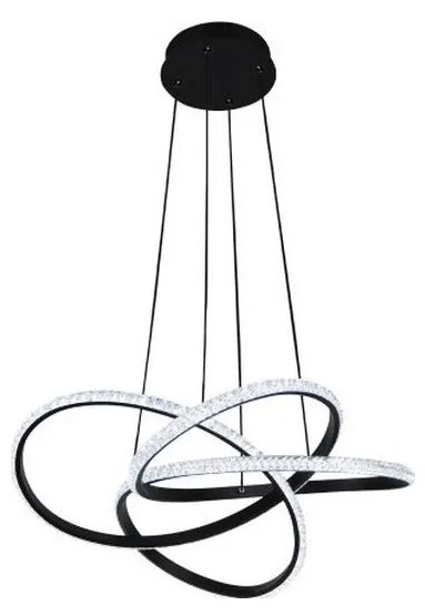 Lustră LED dimabilă suspendată pe cablu, 95W/230V, 3000-6500K, Ø57 cm + telecomandă