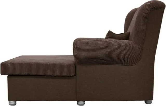 Fotoliu maro închis cu tapițerie din catifea reiată Lord – Ropez