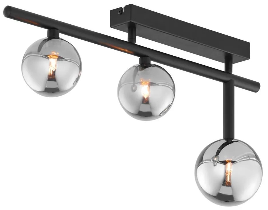 Jupiter 1907 - Lustră aplicată NEPTUN 3xG9/14W/230V negru/gri fumuriu