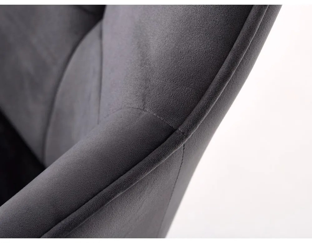 Set de scaune de sufragerie gri cu cotiere 2 buc. tapițat Nolan Square – Unique Furniture