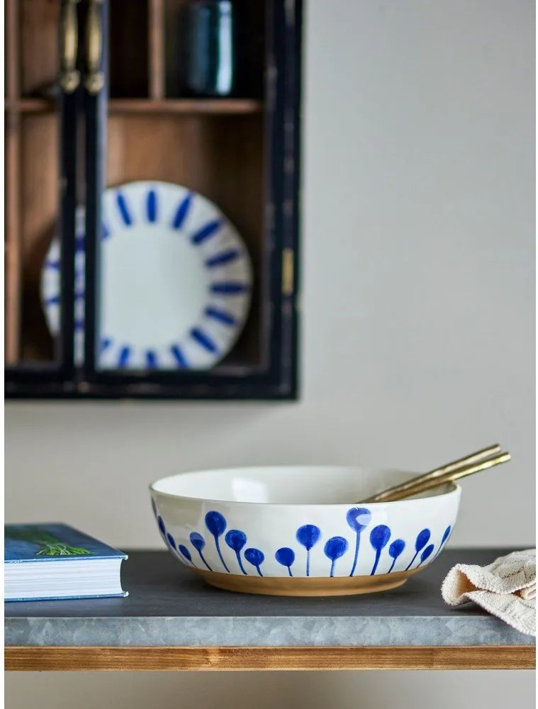 Bol alb/albastru din ceramică ø 28 cm Linora – Bloomingville