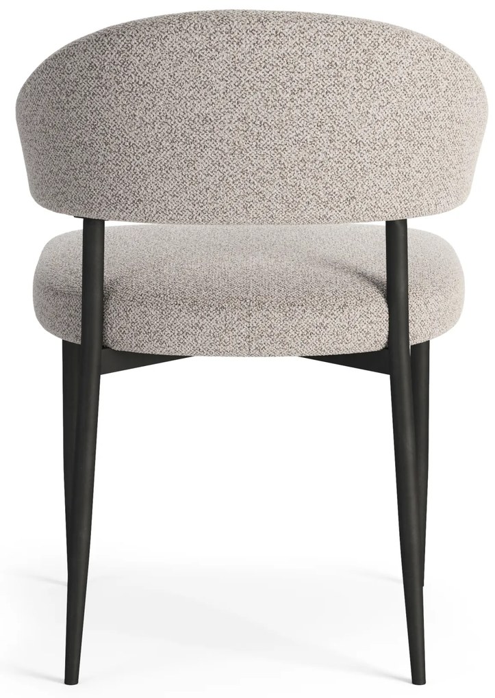 MAZZONI EXPORT IRIS Bej Latte (material Monza 60) - SCAUN MODERN TAPIȚAT BOUCLÉ PENTRU SALON/SUFRAGERIE LOFT