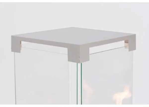 Șemineu de exterior pe gaz Planika Faro GAS 142x36 cm 8kW gri + capac de protecție