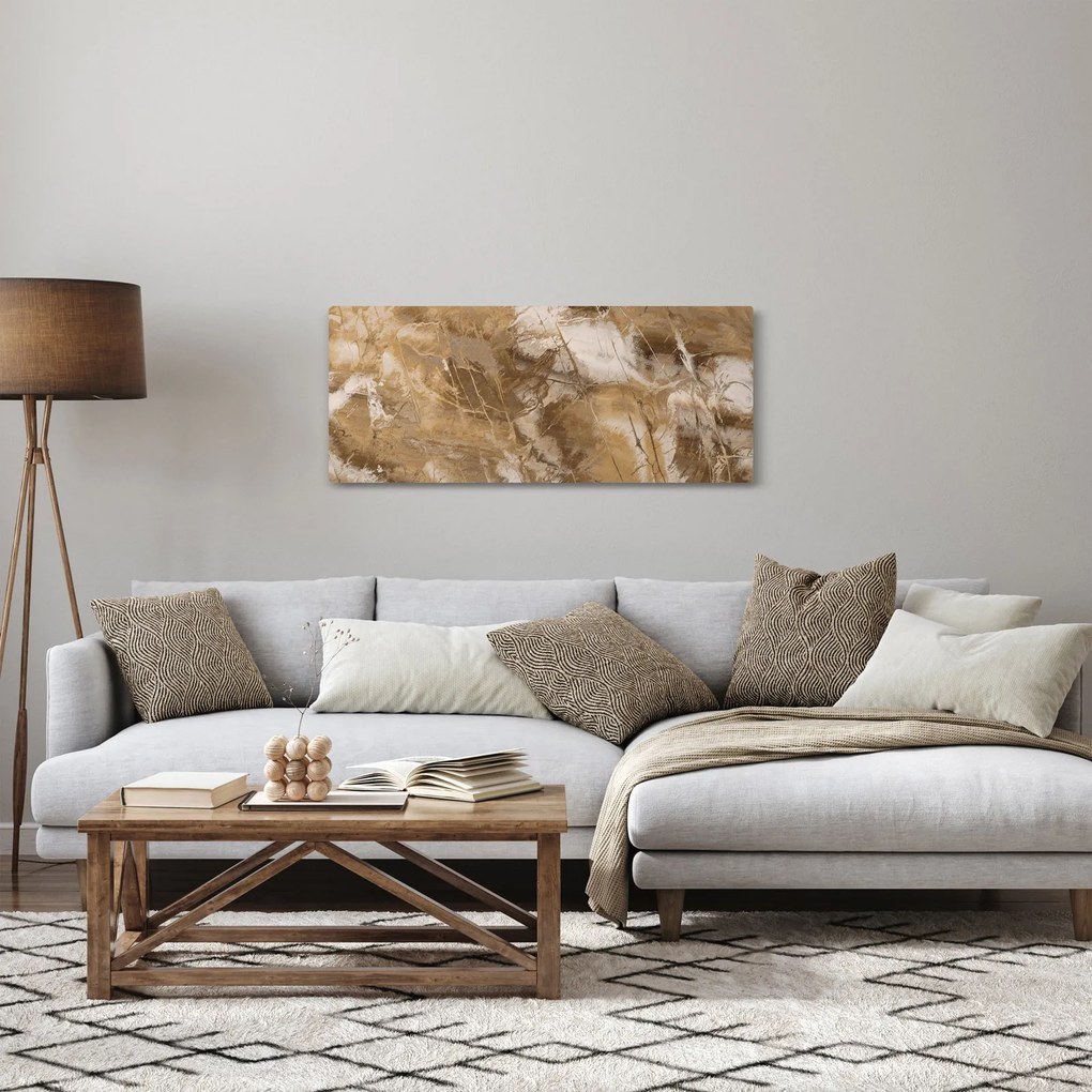 Tablou - Abstract maro (120x50 cm)