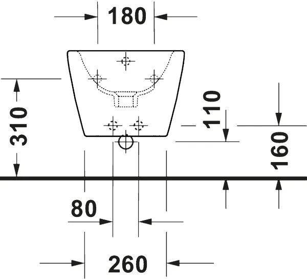 Duravit 27271500002 - Bideu suspendat D-CODE ceramică/alb lucios