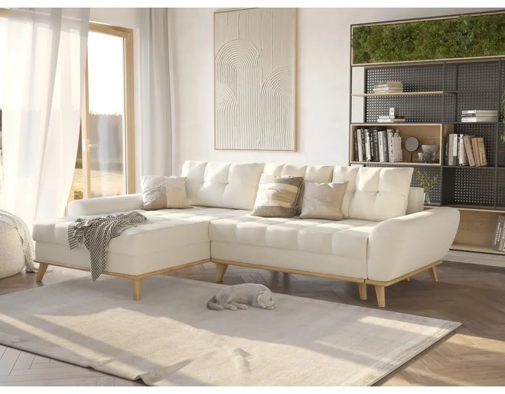 Colțar crem extensibil (cu colț pe partea stângă ) Balitco – Ropez