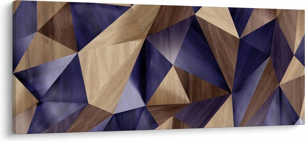 Tablou - 3D triunghiuri de lemn (120x50 cm)