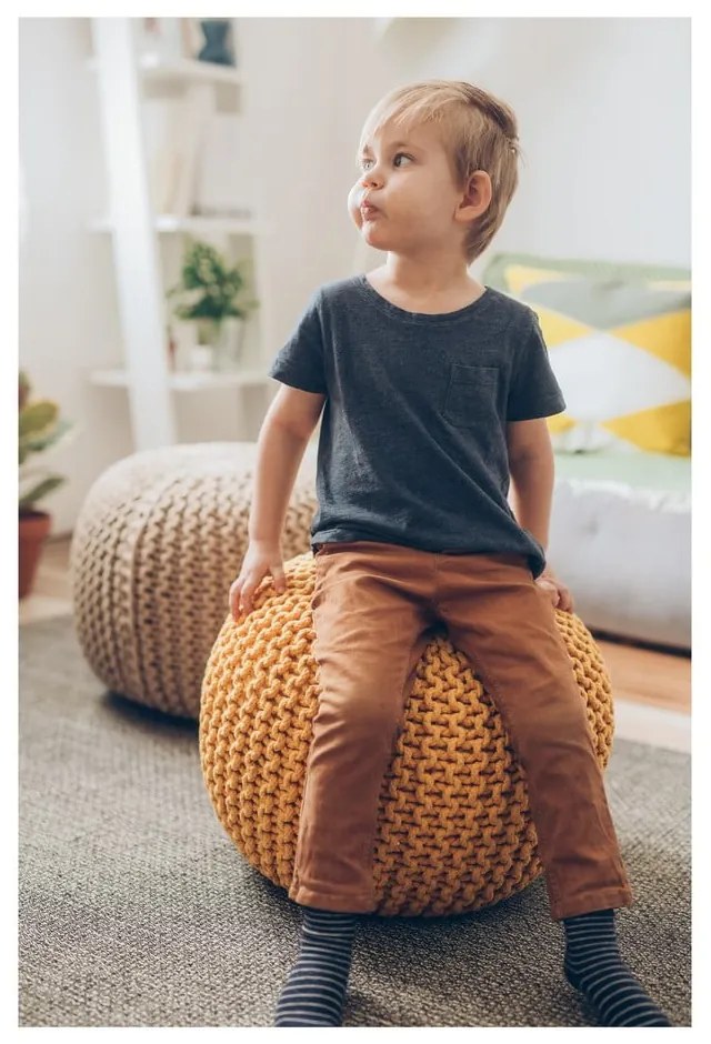 Puf Bonami Essentials, maro nisipiu