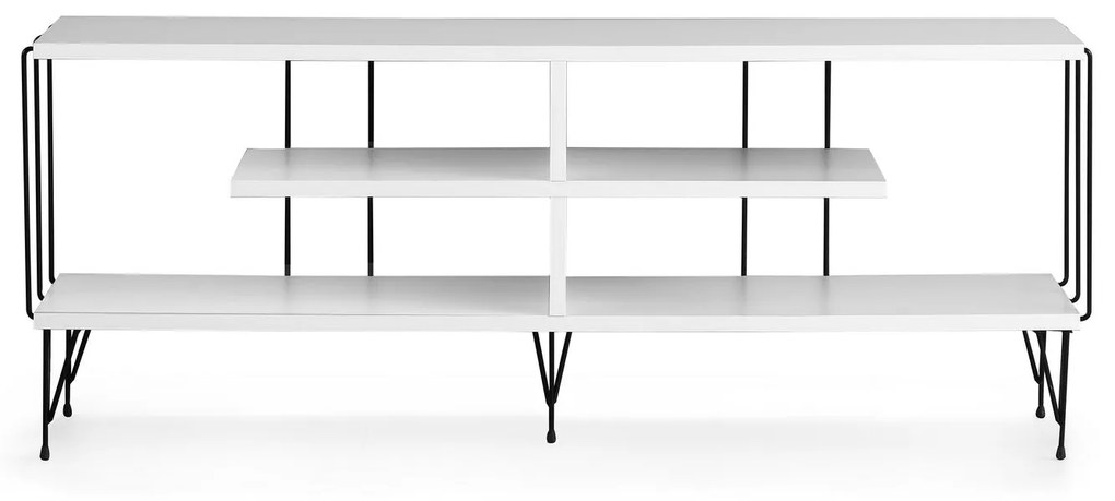 Comoda TV Eze, Crem - Alb - Maro - Gri, 120 x 45 x 30 cm