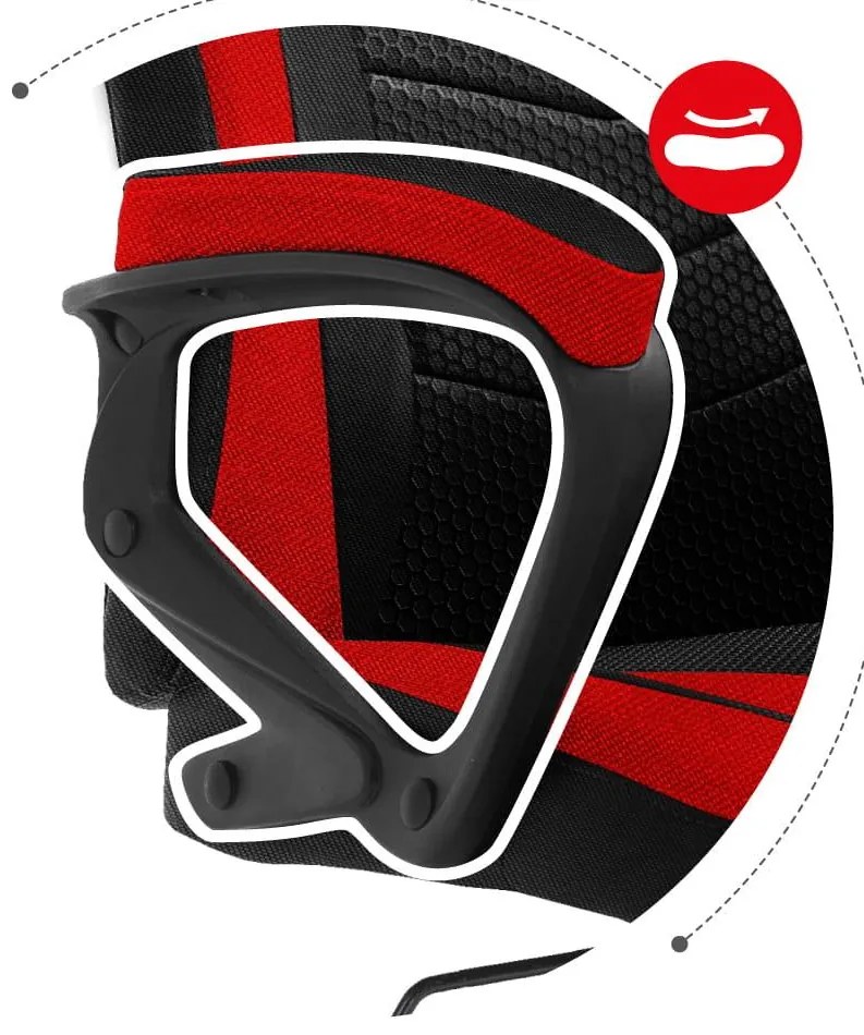 Fotoliu gaming Fusion 2.5 (negru + roșu). 1087465