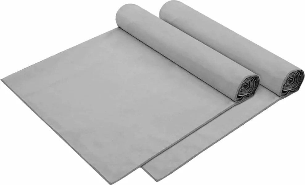 vidaXL Prosoape pentru șezlong 2 pcs Gri închis 210 x 75 cm