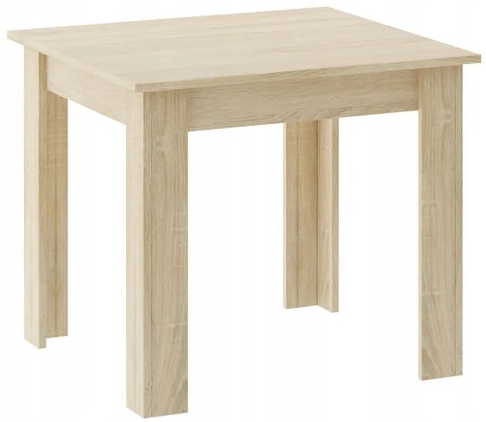 Set de masa 1 + 4, masa MADO 80x80cm stejar sonoma + scaune BALI MARK neagra