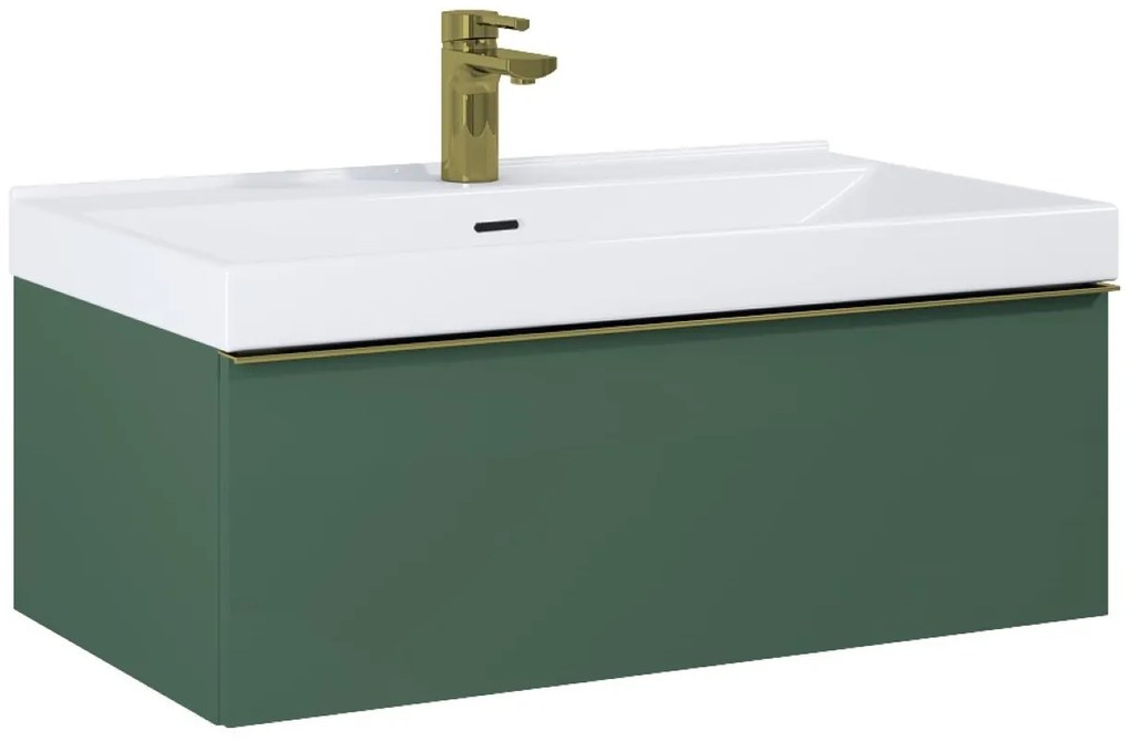 Elita Look dulap 60x44.9x28.1 cm sub chiuveta pe perete verde RE010603027010