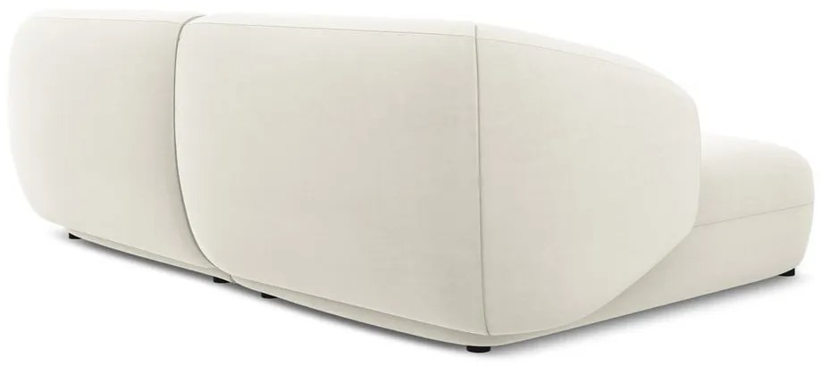 Colțar alb cu tapițerie din catifea (cu colț pe partea stângă) Moana – Makamii