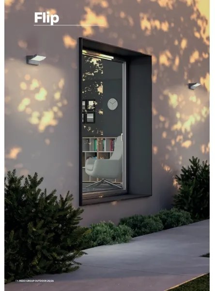 Redo 90715 - Aplică de perete FLIP, LED/40W/230V, IP54, antracit