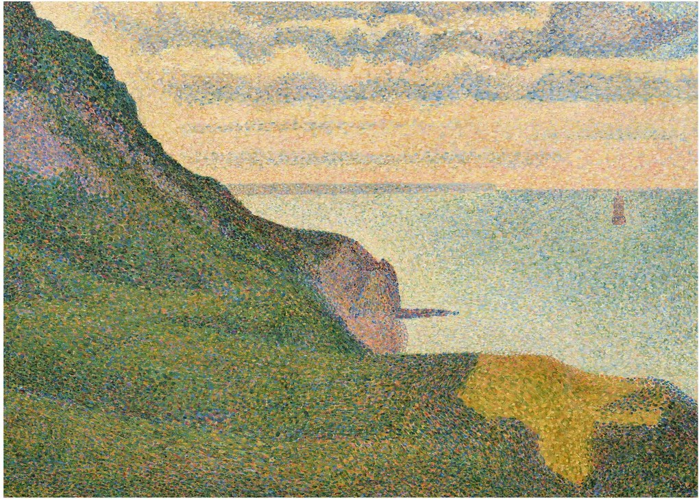 Tablou - Georges Seurat, Seascape at Port-en-Bessin, Normandy, reproducere (70x50 cm)