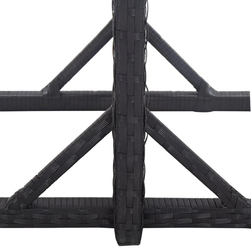Set mobilier de gradina, 3 piese, negru Negru, 3