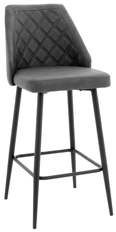 Scaun Bar Flick Piele Ecologica Gri