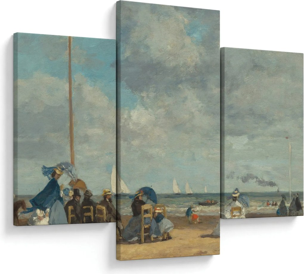 Tablou - Eugène Boudin, Beach at Trouville, reproducere (90x60 cm)